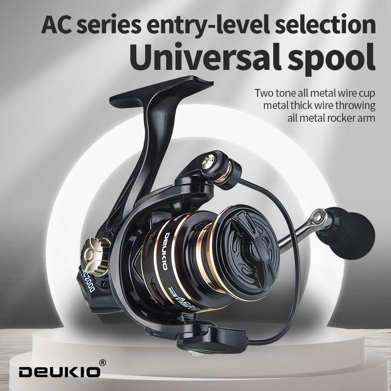 Daiwa Reel Bg - بكرة DEUKIO مع مقبض بكرة معدنية