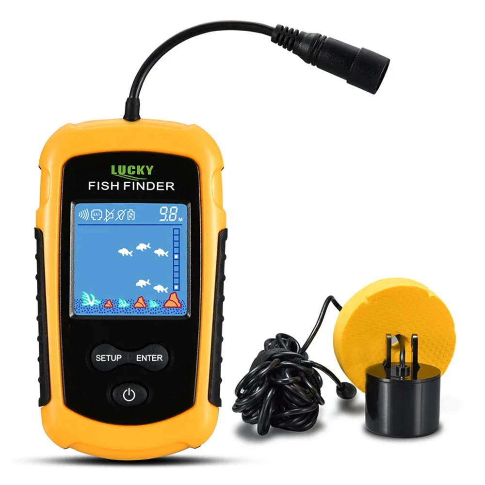 محظوظ LCD شاشة ملونة المحمولة  - مراجعة Fishing Depth Finder وسعره