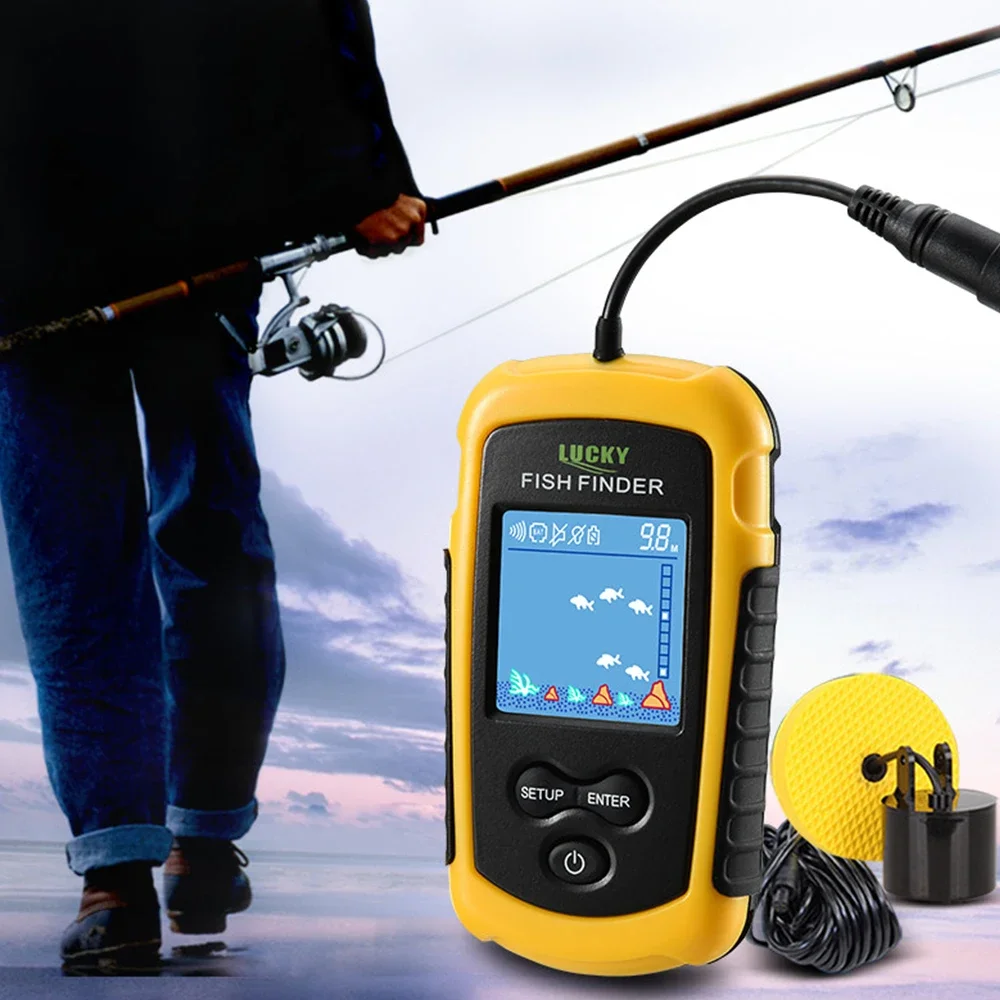 محظوظ LCD شاشة ملونة المحمولة  - مراجعة Fishing Depth Finder وسعره